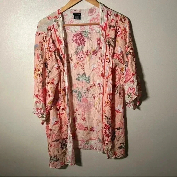 Bohemian peachy kimono shawl - Picture 2 of 4